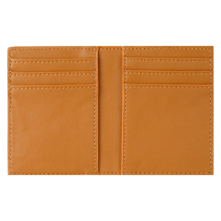 Cactus Leather BiFold Card Wallet - Cognac - EcoArtisans