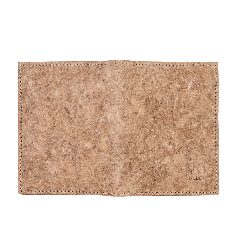 Coconut Leather BiFold Card Wallet - Beige - EcoArtisans