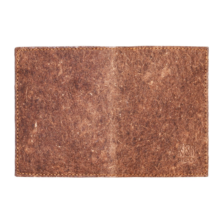 Coconut Leather BiFold Card Wallet - Cutch Brown - EcoArtisans