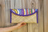 Eco-friendly Clutch Bag with Sequin Stripes, Purple Trim - EcoArtisans