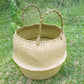 Foldable Seagrass Woven Storage Basket - EcoArtisans