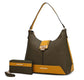 Graciela Hobo Handbag Color-Block Vegan Leather Women - EcoArtisans