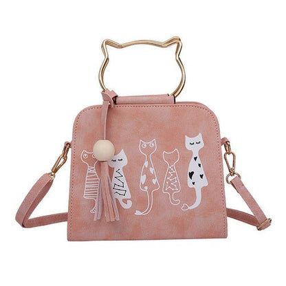Women Messenger Bag Handbags Cat Rabbit - EcoArtisans
